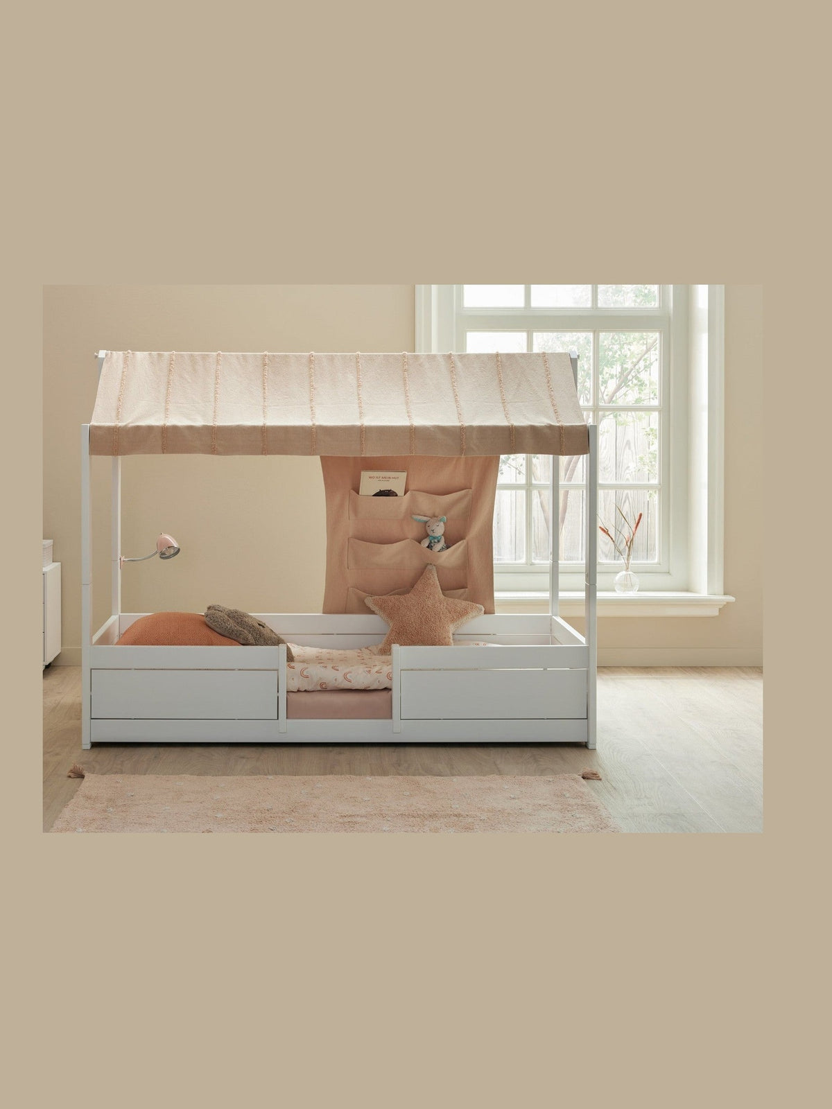 Lifetime 4-in-1 Bed met dakframe Wit - Standaard