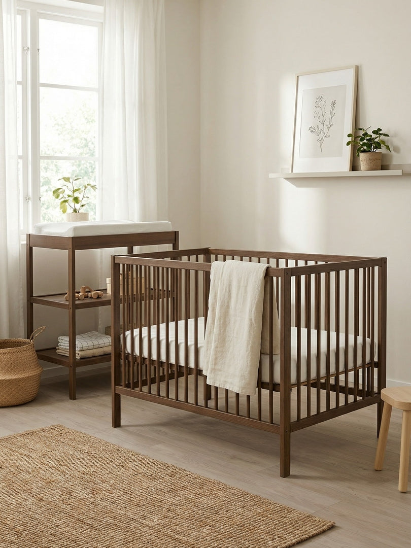 Babykamer walnut