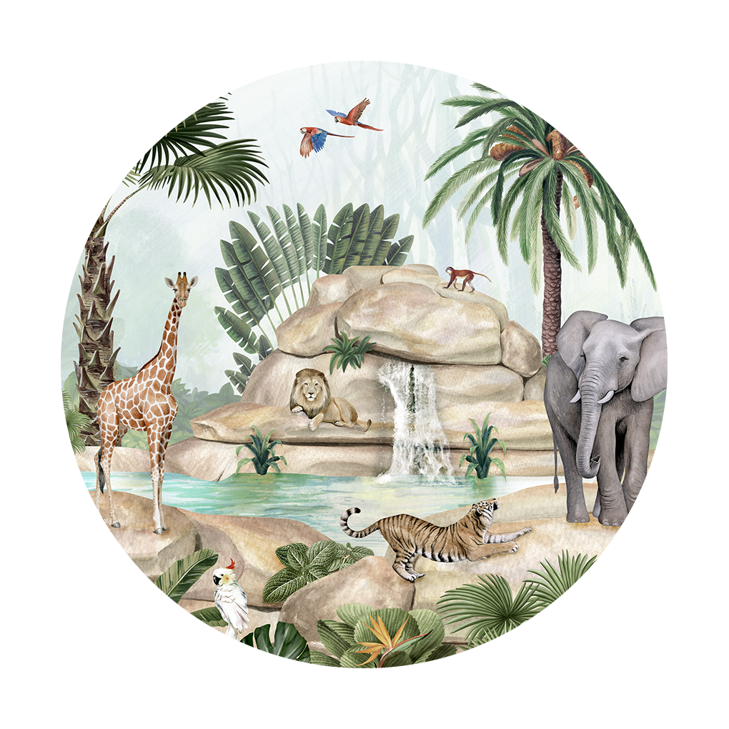 Sir Edward Behangcirkel - Jolly Jungle - Peel & Stick 120cm