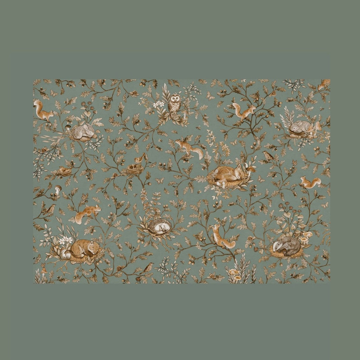 Sir Edward Fotobehang - Playful Woods Vintage Green - Vliesbehang