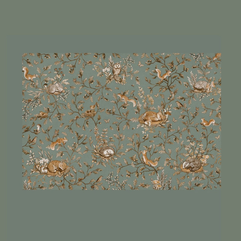 Sir Edward Fotobehang - Playful Woods Vintage Green - Vliesbehang