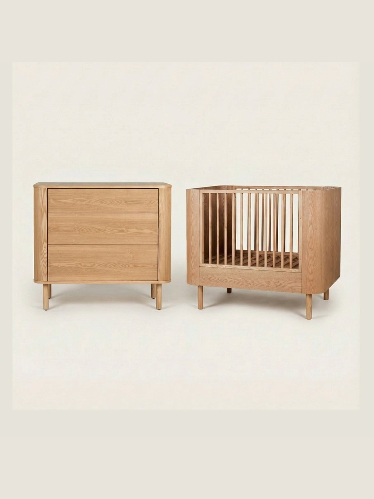 Quax Yume 2-Delige Babykamer (Commode met Laden) Natural Ash