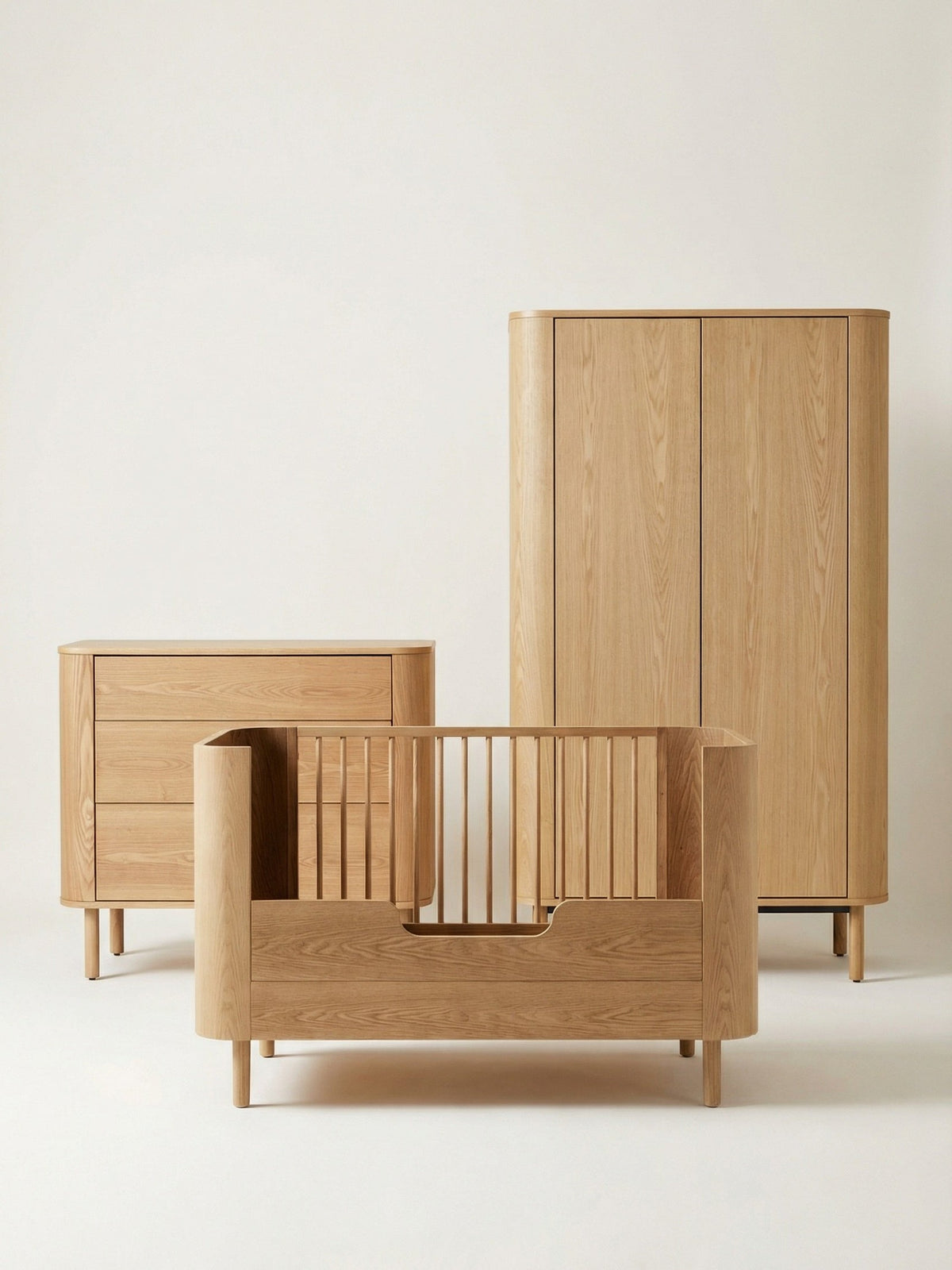 Quax Yume 3-Delige Meegroeikamer (Commode met Laden) Natural Ash