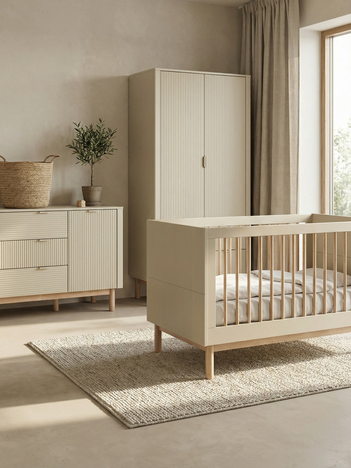 Pinio Miloo 3-Delige Meegroeikamer met XL Commode Champagne