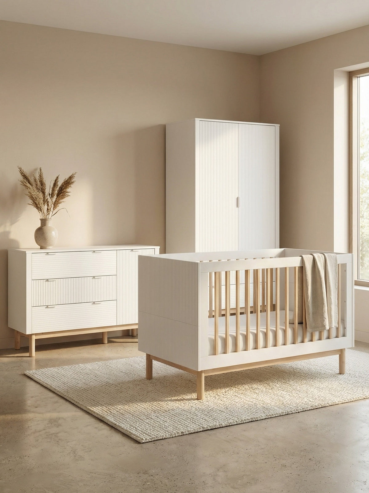 Pinio Miloo 3-Delige Meegroeikamer met XL Commode Wit