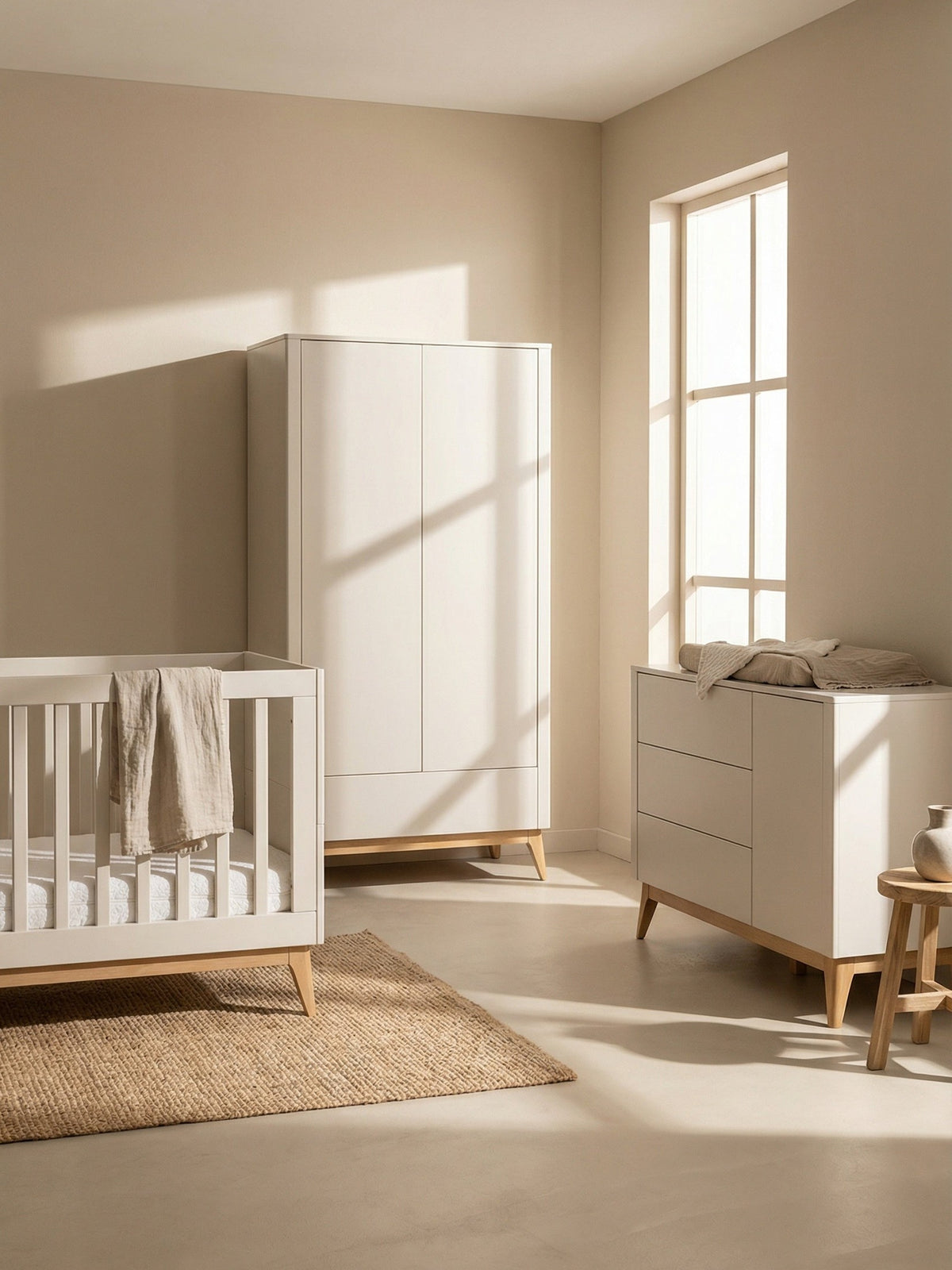 Pinio Seth 3-Delige Meegroeikamer met XL Commode Champage