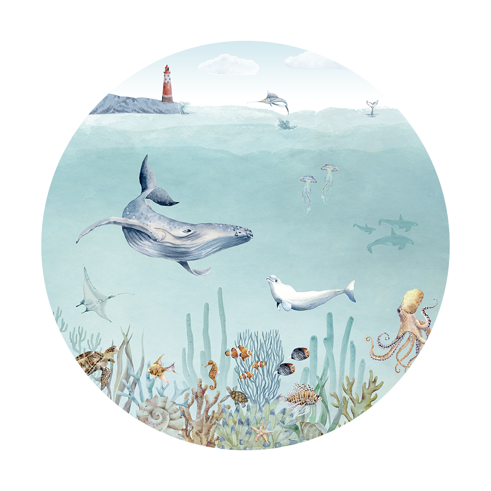Sir Edward Behangcirkel - Secret Sealife - Peel & Stick 100cm