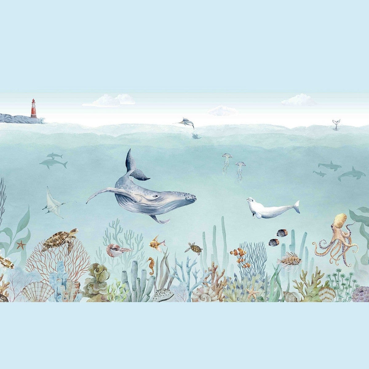 Sir Edward Fotobehang - Secret Sealife - Peel & Stick