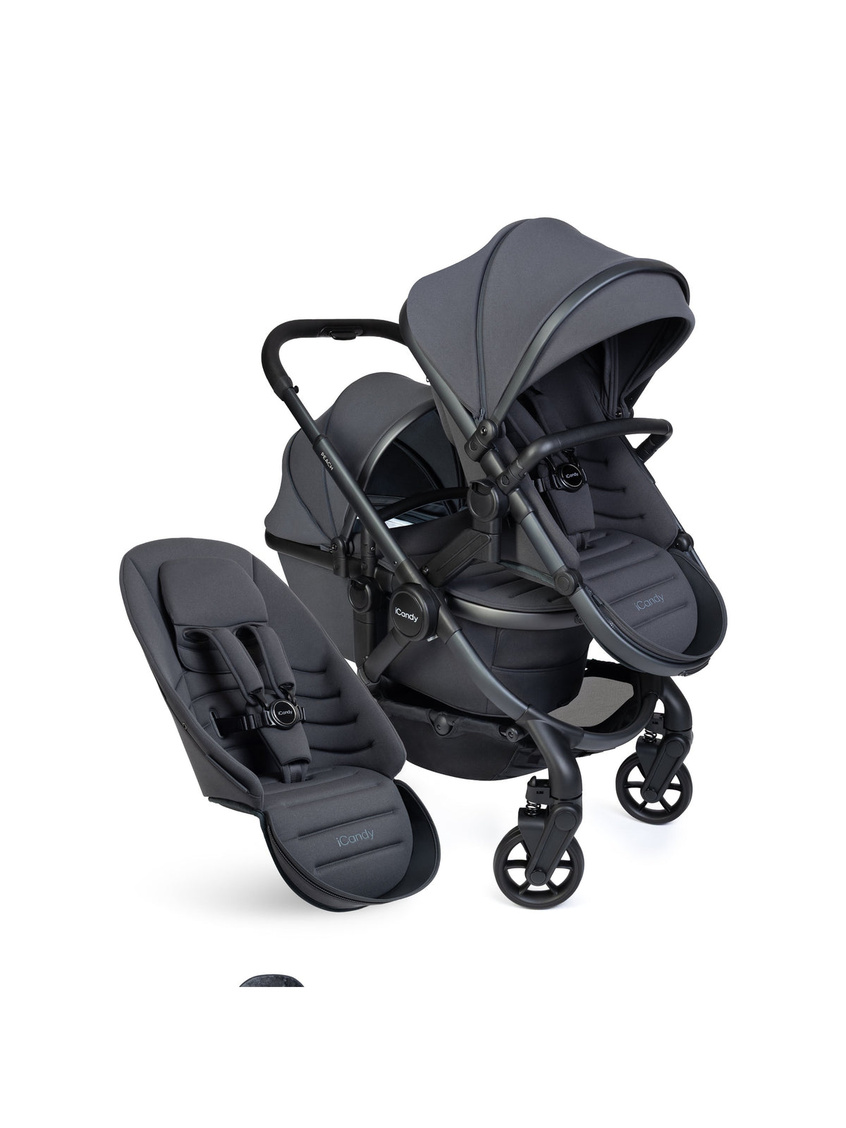 iCandy Peach 8 Double Kinderwagen - Complete Bundel - Grey